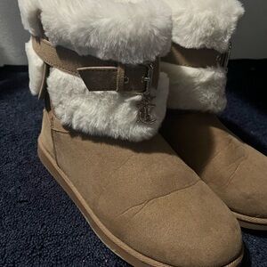 Women's Juicy Couture Tan Fur-Lined Boots